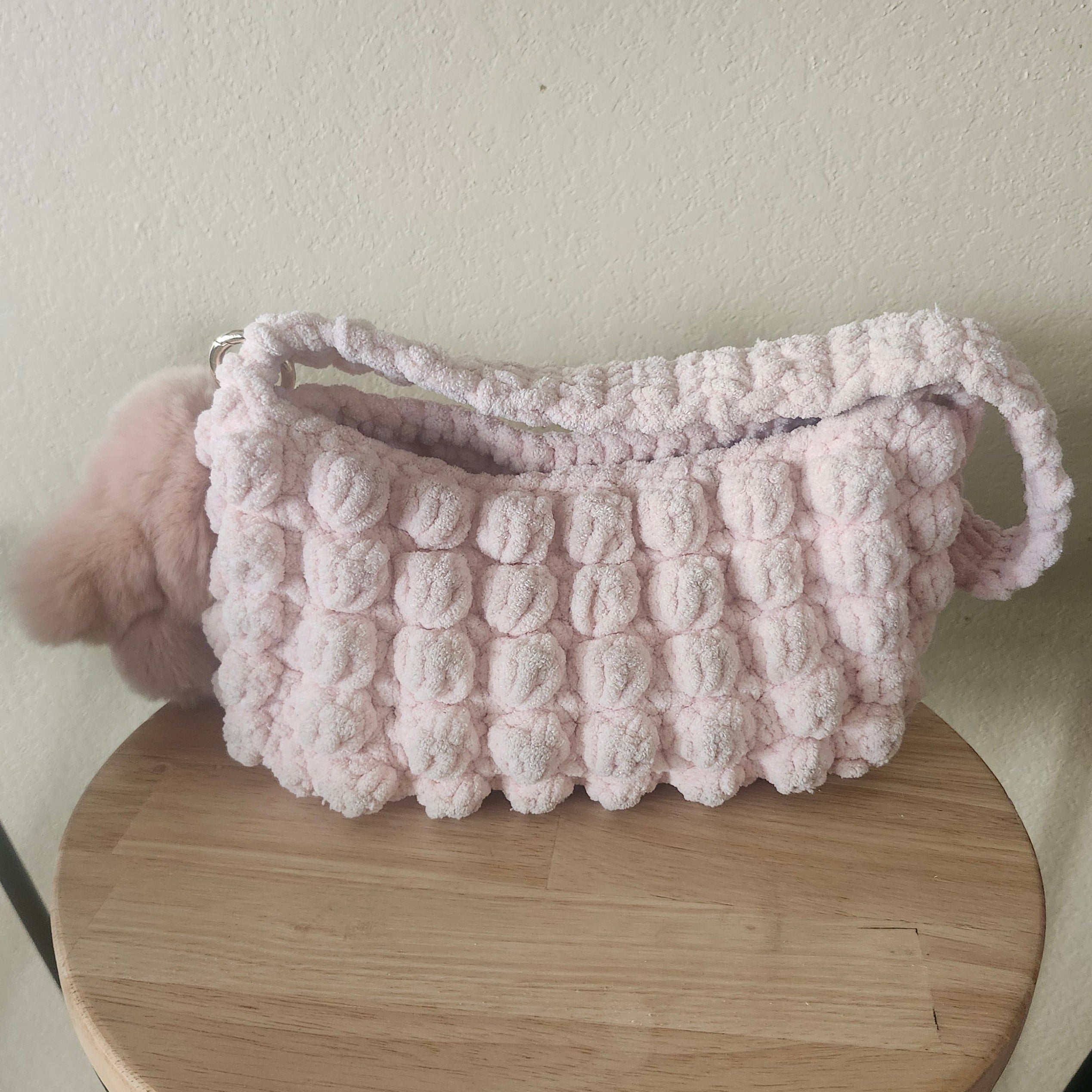 Pastel Crochet Bubble Bag (medium)