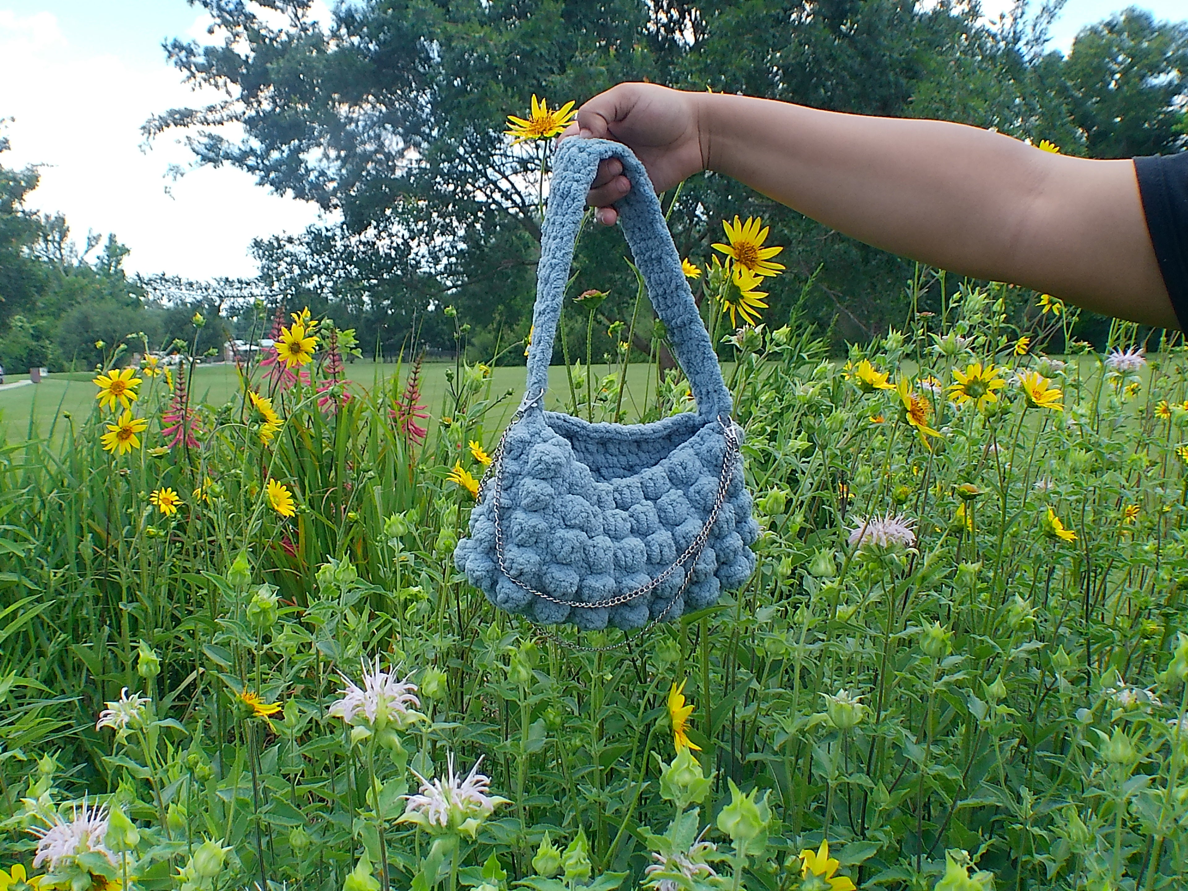 Pastel Crochet Bubble Bag (medium)