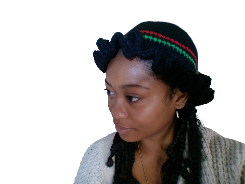 Juneteenth ruffle bucket hat
