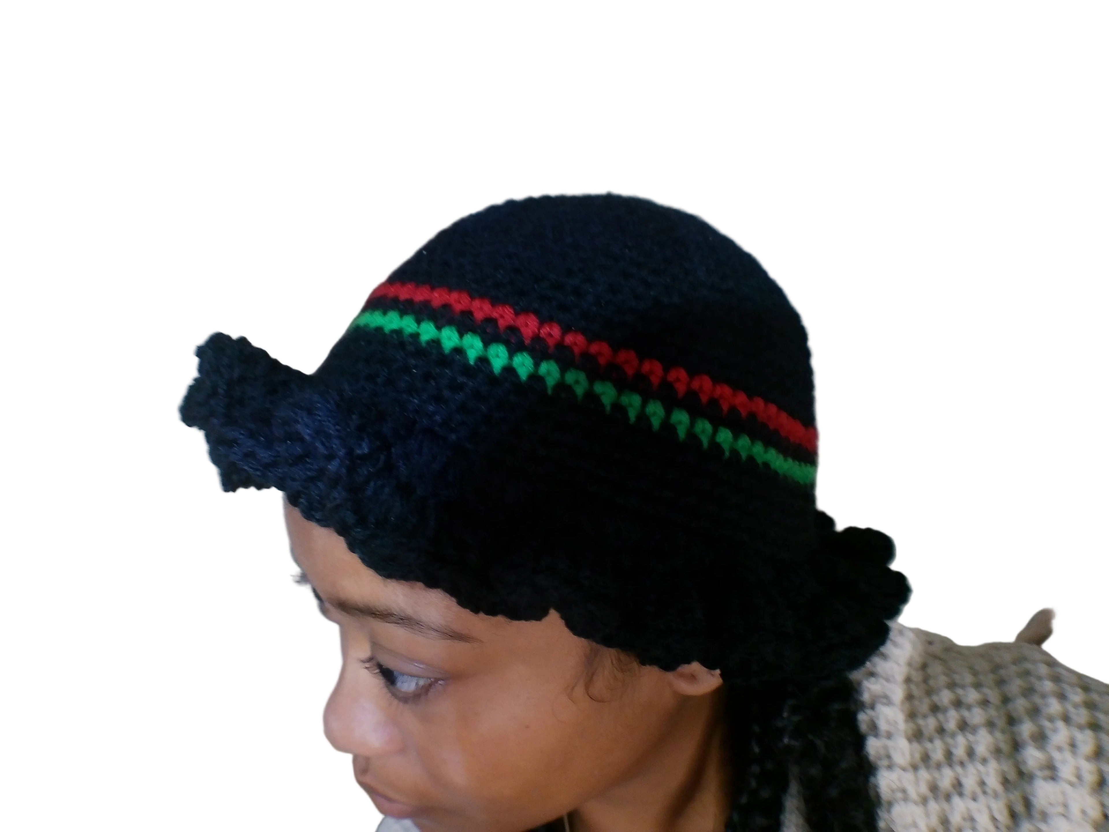 Juneteenth ruffle bucket hat
