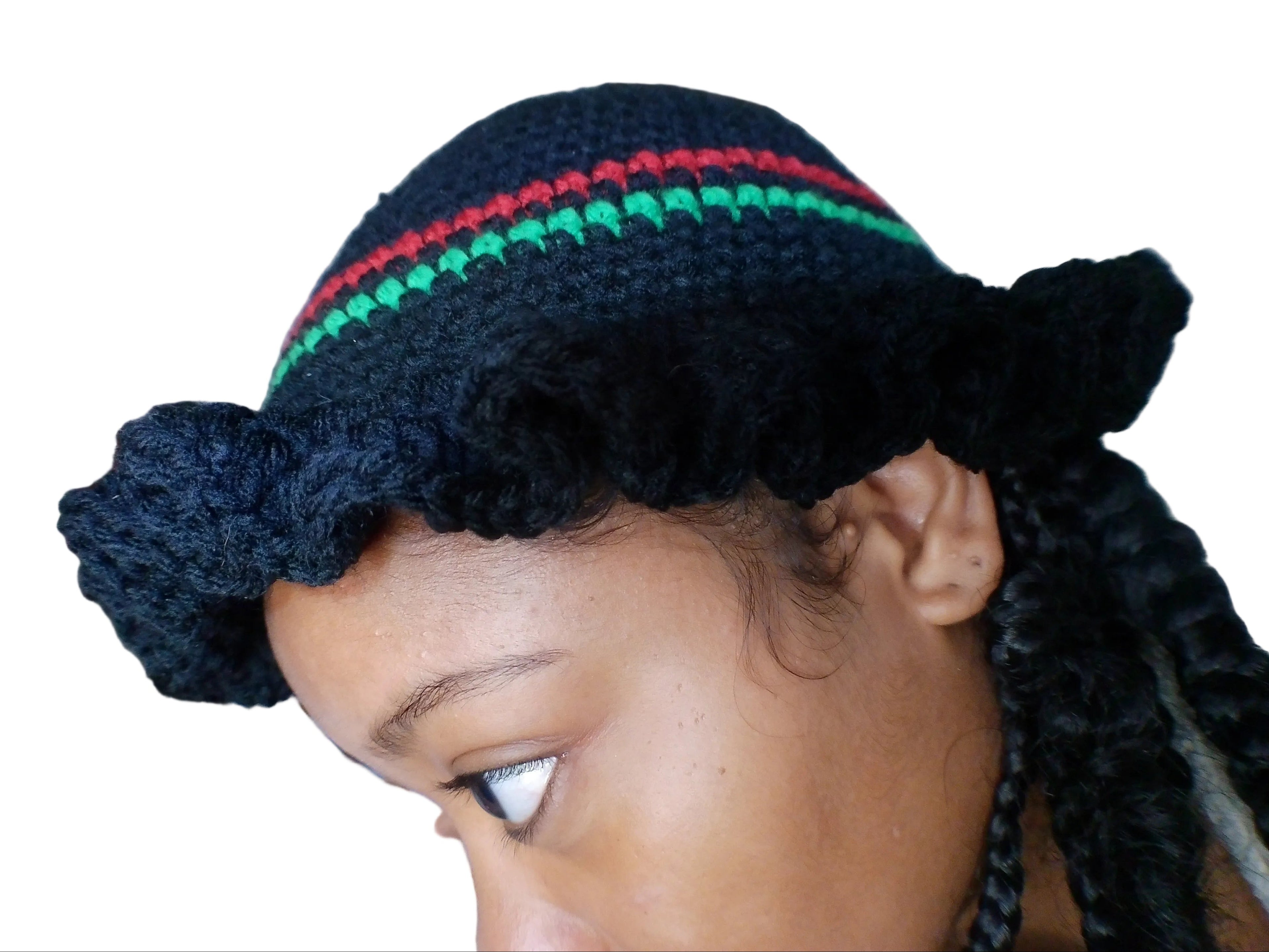 Juneteenth ruffle bucket hat